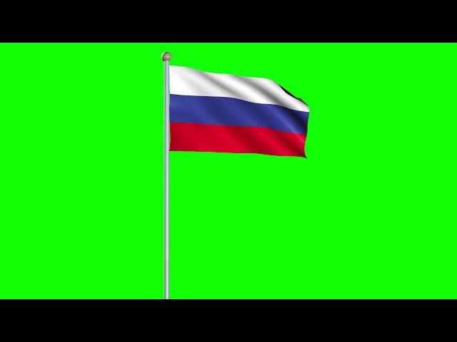 Russia Flag #1 - 4K Green Screen FREE high quality effects