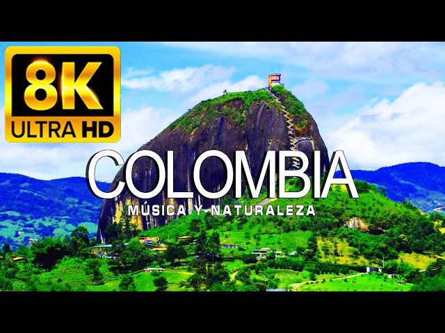 VOLANDO SOBRE COLOMBIA 8K | Increíble paisaje natural hermoso con música relajante|VÍDEO 8K ULTRA HD