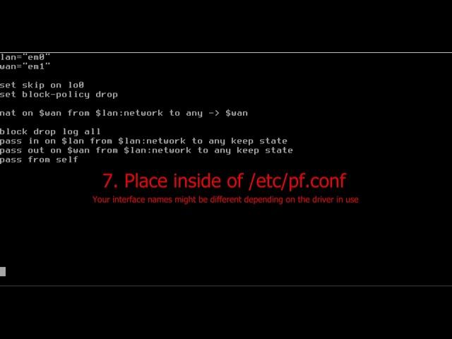 FreeBSD Network router/firewall in under a minute