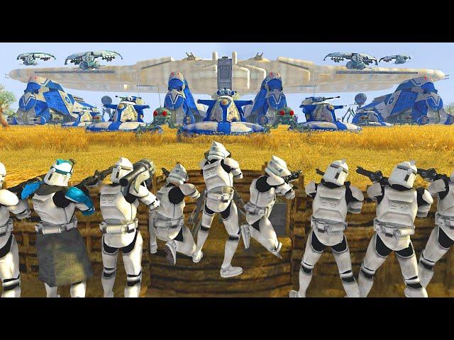 Largest CLONE WARS Trench Defense EVER... - Men of War: Star Wars Mod