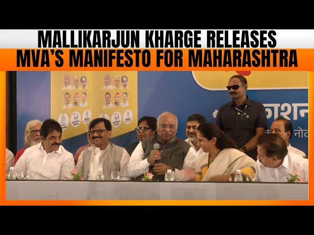 LIVE : Cong President Mallikarjun Kharge releases MVA’s Manifesto for Maharashtra Assembly Elections