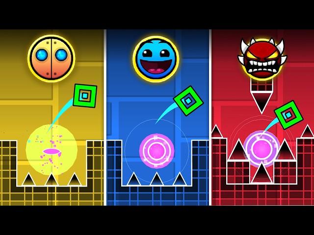 I Made A Challenge In Each Difficulty - Geometry Dash 2.2