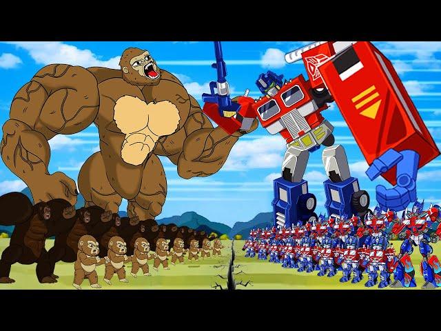 Synthetic 60 minutes] TRANSFORMERS x KONG Cartoon- S15: The King | Optimus Prime, Bumblebee , ARCEE