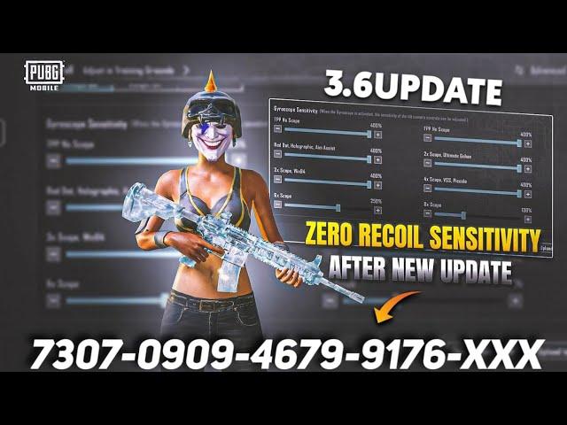 NEW UPDATE 3.6BEST SENSITIVITY CODE + CONTROL SETTINGS BGMI/PUBG MOBILE