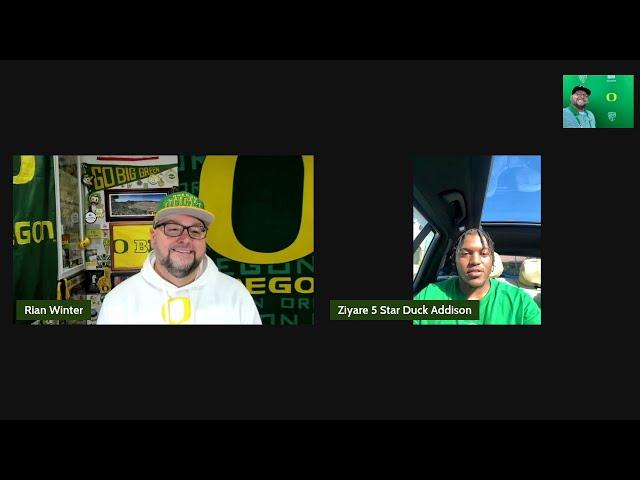 Ducks Chat with 2025 O Lineman Ziyare Addison (Riverview, FL) on His Family  and Journey to Oregon