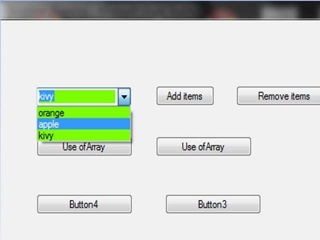 how to Fill the combo box using array in visual basic 2010