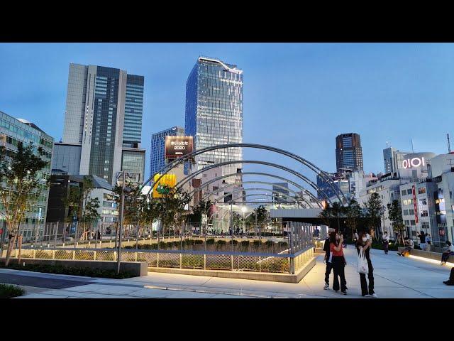 4K Tokyo Evening Walk in Shibuya - Checking out the New Miyashita Park - Slow TV