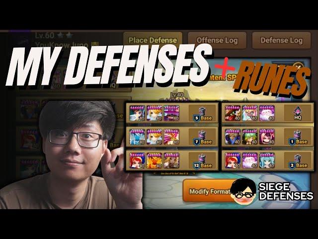 All My Siege Defenses With Runes And Explanation For Season 13! - Summoners War