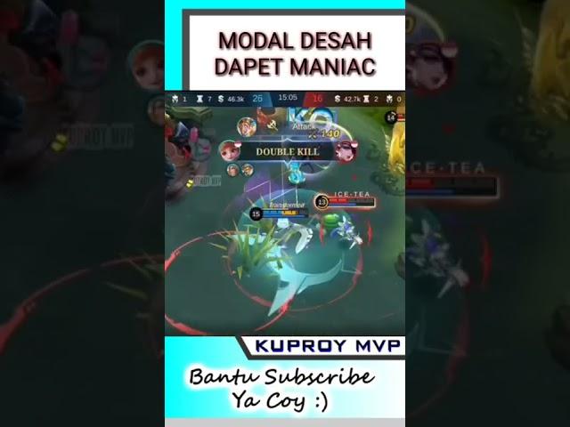 Kill Haram!! Modal Desah Dapet Maniac - Mobile Legends WTF Funny Moments #shorts