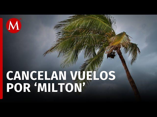 Huracán 'Milton' suspende 28 vuelos en el aeropuerto de Mérida