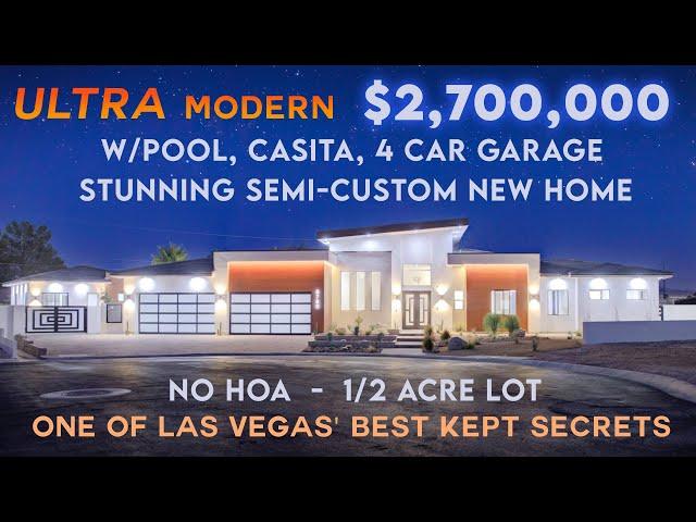 $2.7M ULTRA MODERN Luxury Home -  BEST KEPT SECRET 1 Story New Home for Sale - NO HOA, Pool +Casita