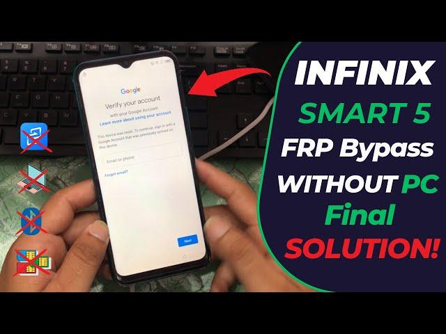 Infinix Smart 5/6 FRP Bypass Without PC Final Solution 2024 | Infinix Smart 5 Google Account Remove