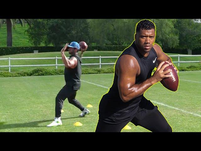 Russell Wilson's QB Drills to Improve Pocket Presence, Release & Footwork!