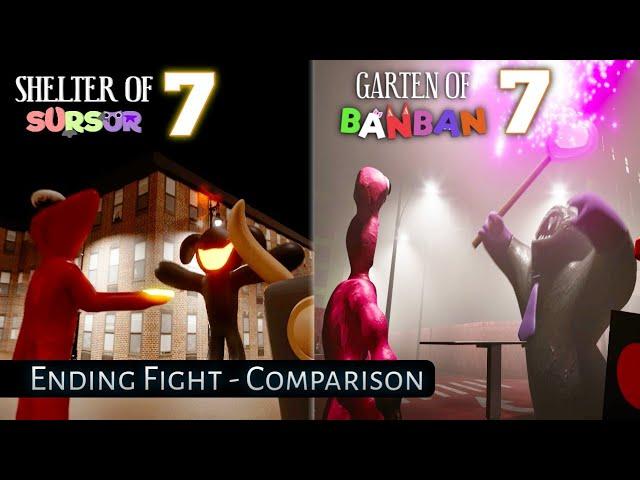 SHELTER OF SURSUR 7 VS GARTEN OF BANBAN 7 ENDING FIGHT Comparison