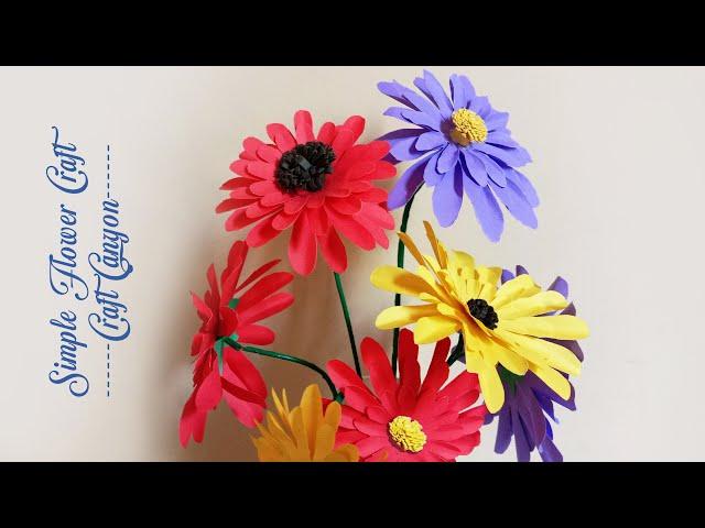 Simple Paper Flower Craft  - flower crafting  - unique craft  - craft canyon