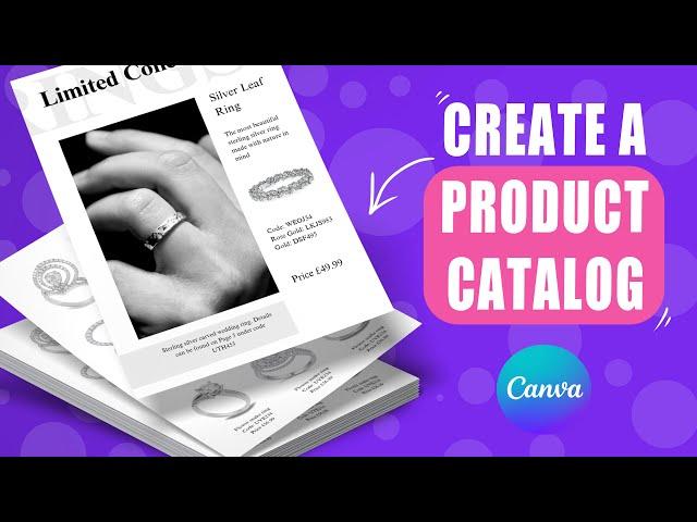 Create a product catalogue in CANVA for free