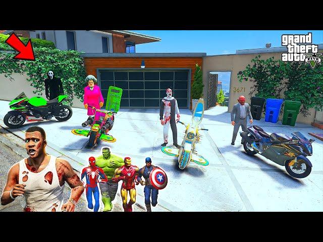 Franklin Stolen Serbian Lady and Red Devil Ghost Monster Bike For Avengers in GTA 5 | GTAV Avengers