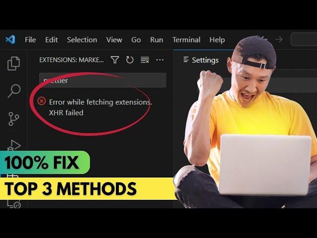 How to fix "Error While Fetching Extensions. XHR Failed" error in VSCode [FIXED]