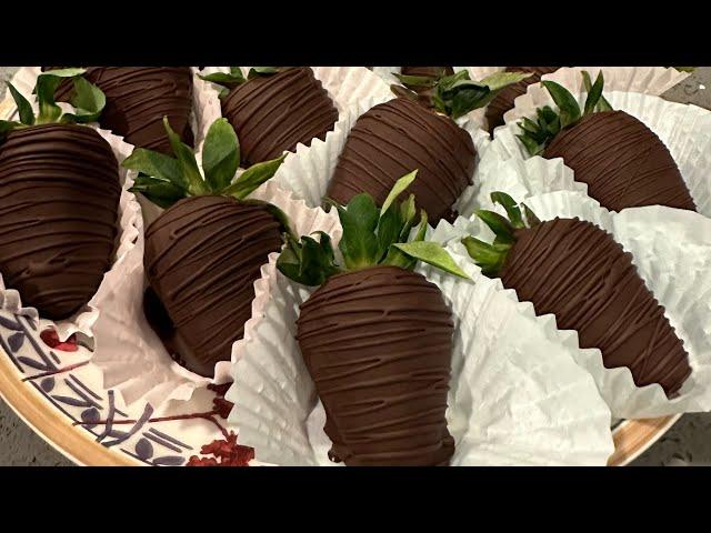 Easy Chocolate Covered StrawberriesOson Shokoladli Qulupnaylar