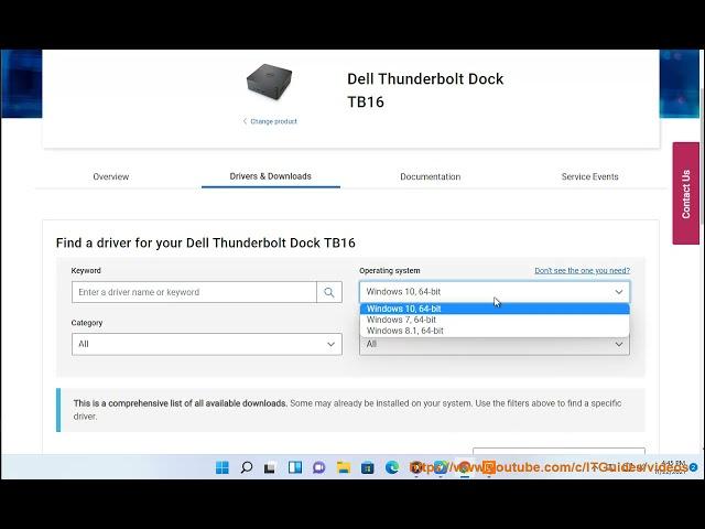 Download & Update Dell TB16 Thunderbolt 3 (USB-C) Docking Station Drivers