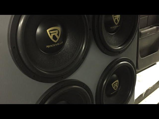 Rockville audio K9 subwoofer budget build / four 15" subwoofers