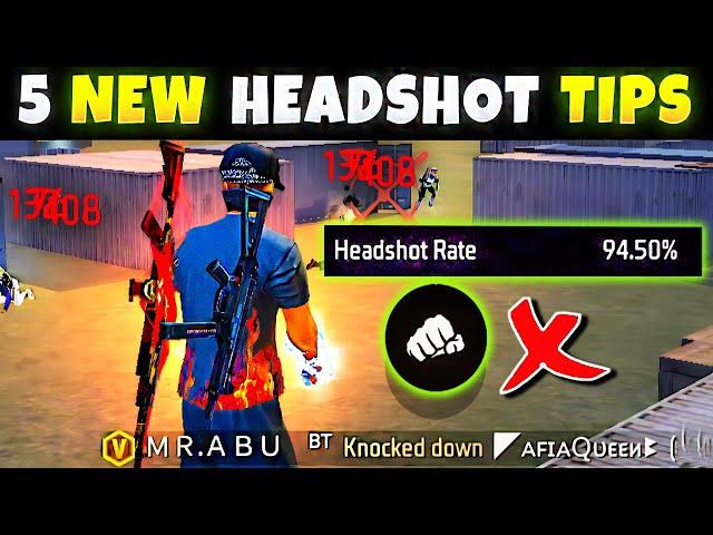 5 Easy Tricks for 90% Headshot rate (beginner/ intermediate) 2023- freefire