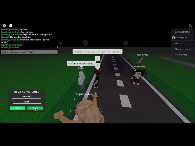 ROBLOX Blox Watch Admin Panel FE [KICK, BAN]