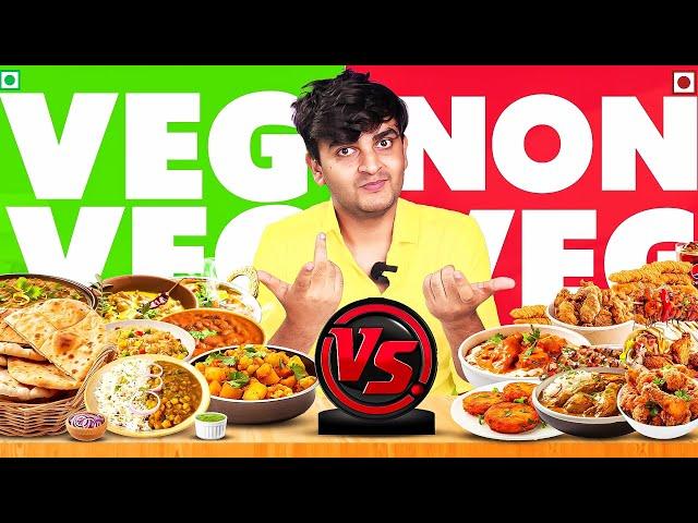 Trying Top Veg vs Non Veg Food