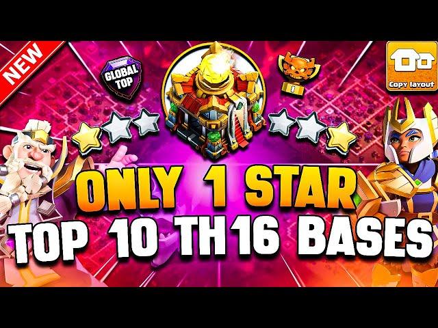 Top 10 TH16 Bases Link | ONLY 1 STAR Th16 War Base Link (Town Hall 16 Base) | Best TH16 Legend Base