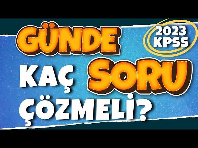 Günde Kaç Soru Çözmeli? | YENİ PLAN YAPANLAR İZLESİN!