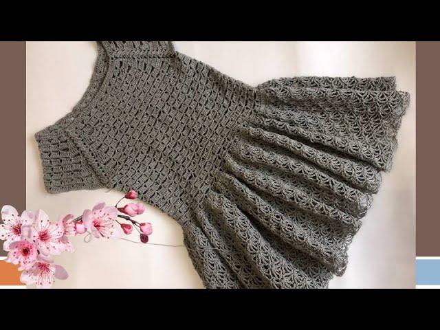 Crochet dress.How to tie a dress.Knitting patterns for beginners