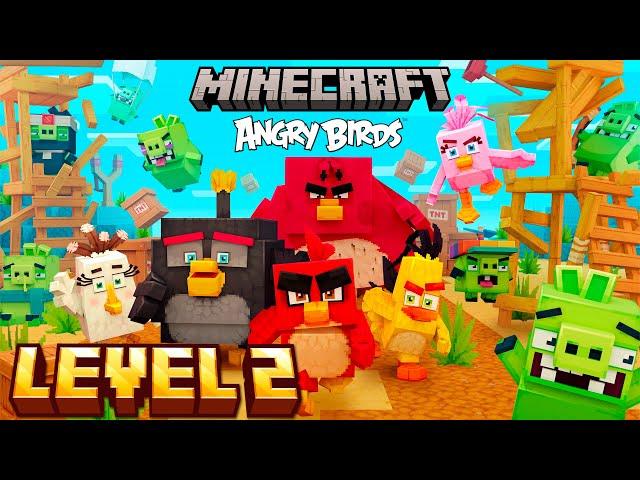 Minecraft x ANGRY BIRDS DLC - Full Gameplay Playthrough LEVEL 2 (Full Game)