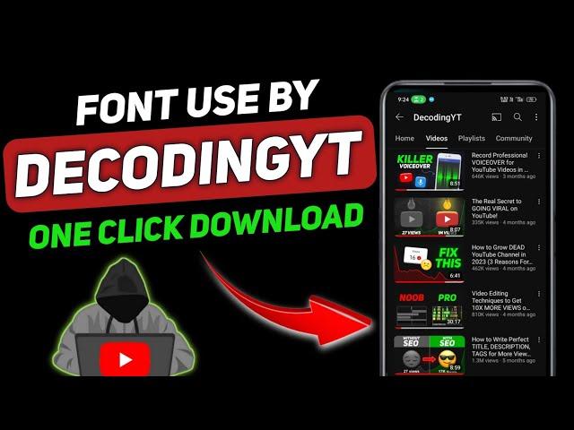 I Got Font Style Like Decodingyt | Pixellab font download