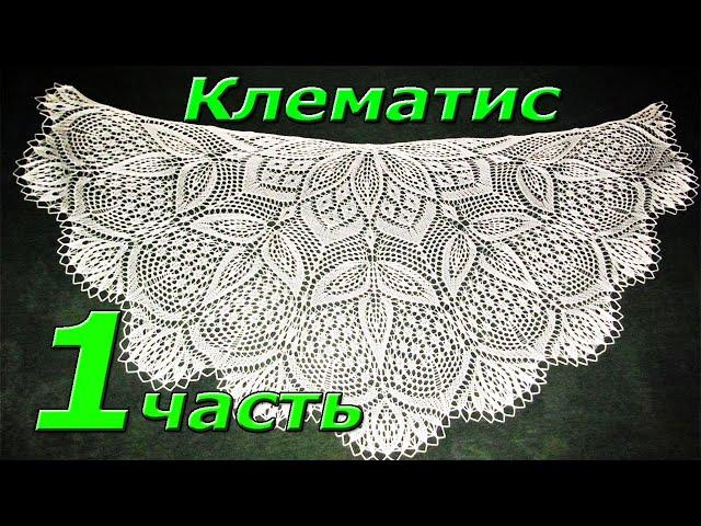 1. Начинаем. Шаль спицами "КЛЕМАТИС". Вязание.