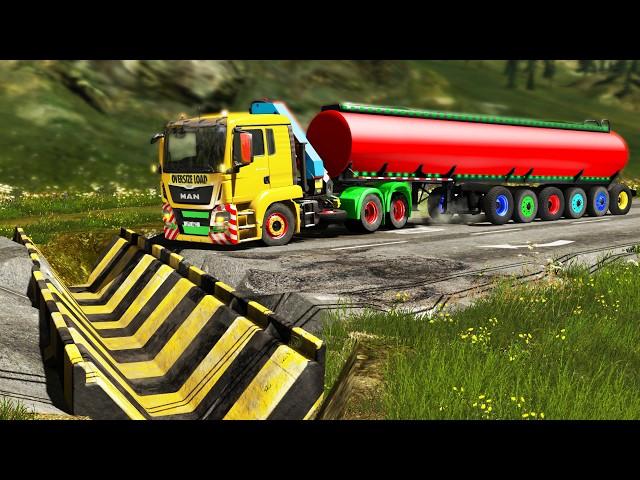 Cars vs Upside Down Speed Bumps #81 | BeamNG.DRIVE