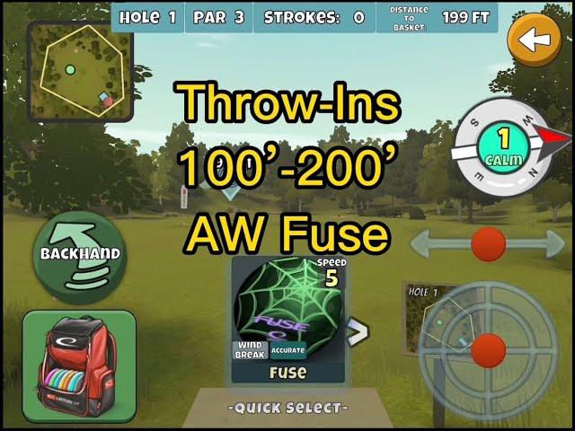 Throw-Ins, 100’-200’, AW Fuse : Disc Golf Valley