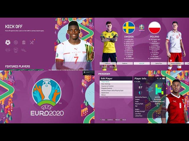 PES 2021 Menu EURO 2020 Purple by PESNewupdate