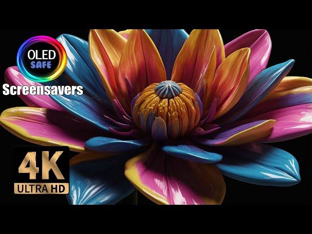 Time Lapse Flowers Screensaver 8 Hours - 4K - 60FPS - OLED Safe - No Burn-in