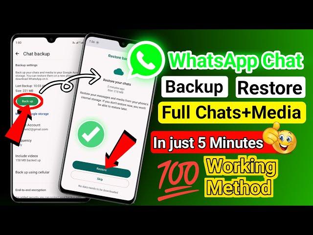 WhatsApp Chat Backup & Restore 2024 | How To Restore WhatsApp Messages On Android