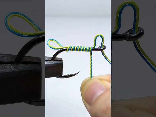 Fishing hook knot technique increases strength by 200% #fishing #fishhook #shorts