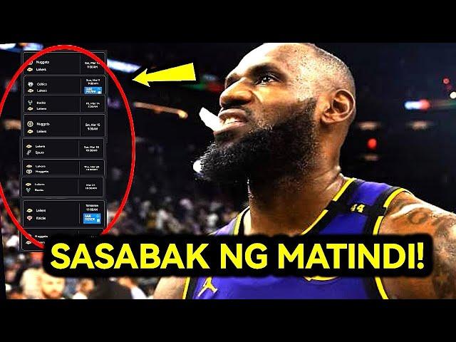 YARE NA! LAKERS MAPAPASABAK NGAYON SA SCHEDULE MALALAKAS NA TEAM ANG MAKAKAHARAP NA PAPARATING