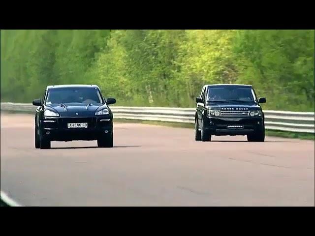 Porsche Cayenne Turbo vs Range Rover Sport SuperCharged Drag Race