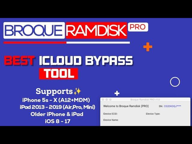 broque ramdisk - how to bypass icloud lock on iphone 7 plus || icloud unlock free tool