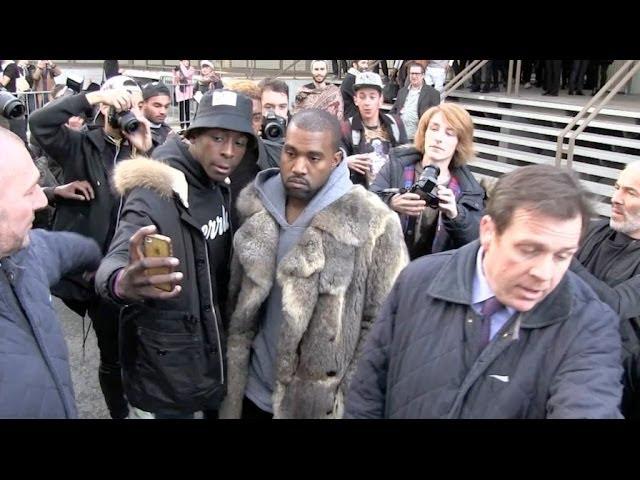 Kanye West had a long day of work in Paris. Givenchy show and meetings