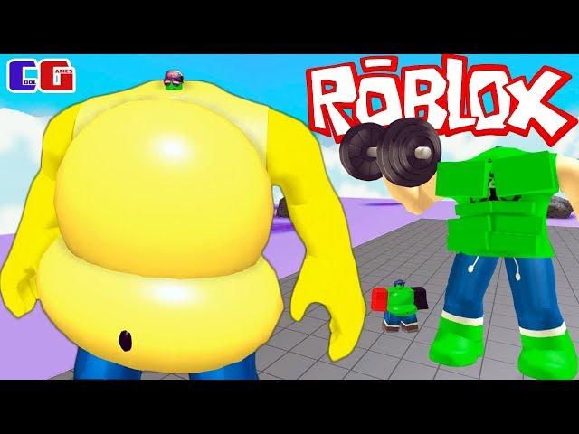 Met THE HUGE FAT man and FRIENDS to GET! Simulator GLUTTONS Roblox Cool GAMES