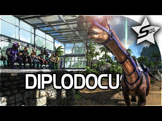 ARK: Survival Evolved DIPLODOCUS GAMEPLAY & TAMING! (BEST TRANSPORT DINO!)