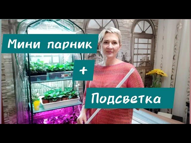 Парник-стеллаж и бюджетная подсветка#стеллаж#лампы#гортензия