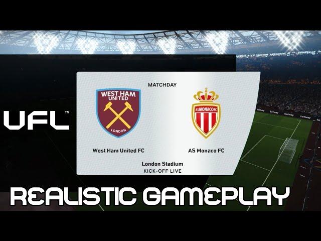  UFL DEMO GAMEPLAY / WEST HAM vs MONACO  The Most REALISTIC Gameplay  in a Football game?  