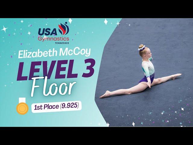 ALMOST PERFECT Level 3 Floor Routine (9.925) - TN State Meet 2023