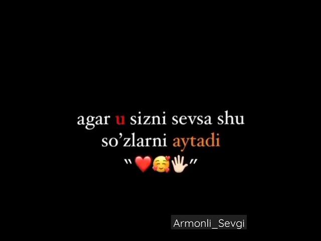 Agar u sizni sevsa, shu so'zlarni aytadi ️ | Armonli sevgi  #sevgi